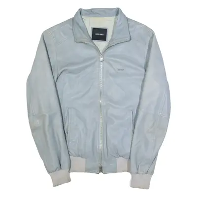 ANTONY MORATO Mens Bomber Jacket Grey Leather S