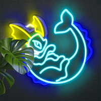 Pokemen Neon Sign Wall Decor LED Pet Neon Light for Bedroom, Game Room, Living Room Decoration Gifts for Pokemen Fans