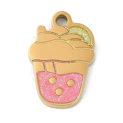 Ion Plating(IP) 304 Stainless Steel Sequins Enamel Pendants
