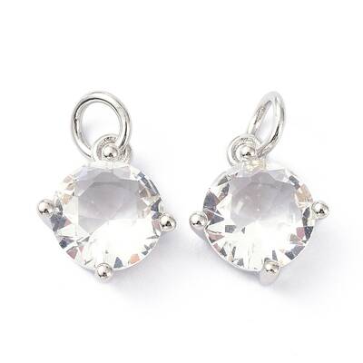 Brass Cubic Zirconia Charms