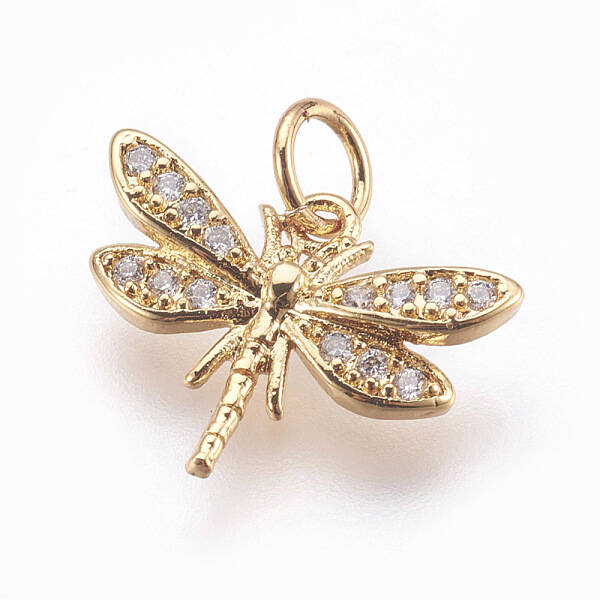 Brass Micro Pave Cubic Zirconia Pendants