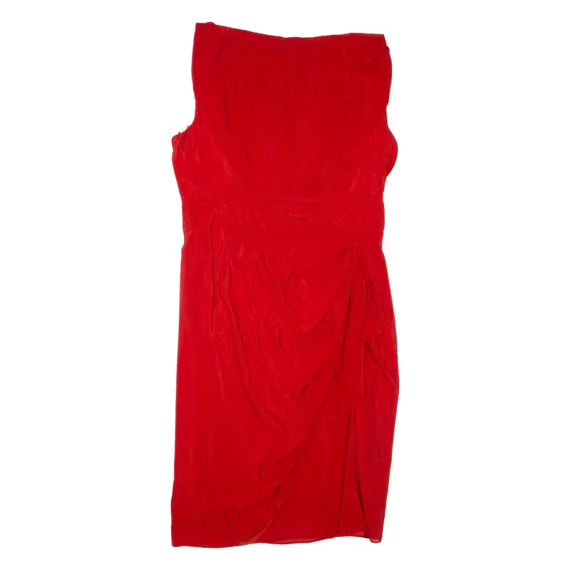 PHASE EIGHT Womens Day Dress Red Sleeveless Knee Length L