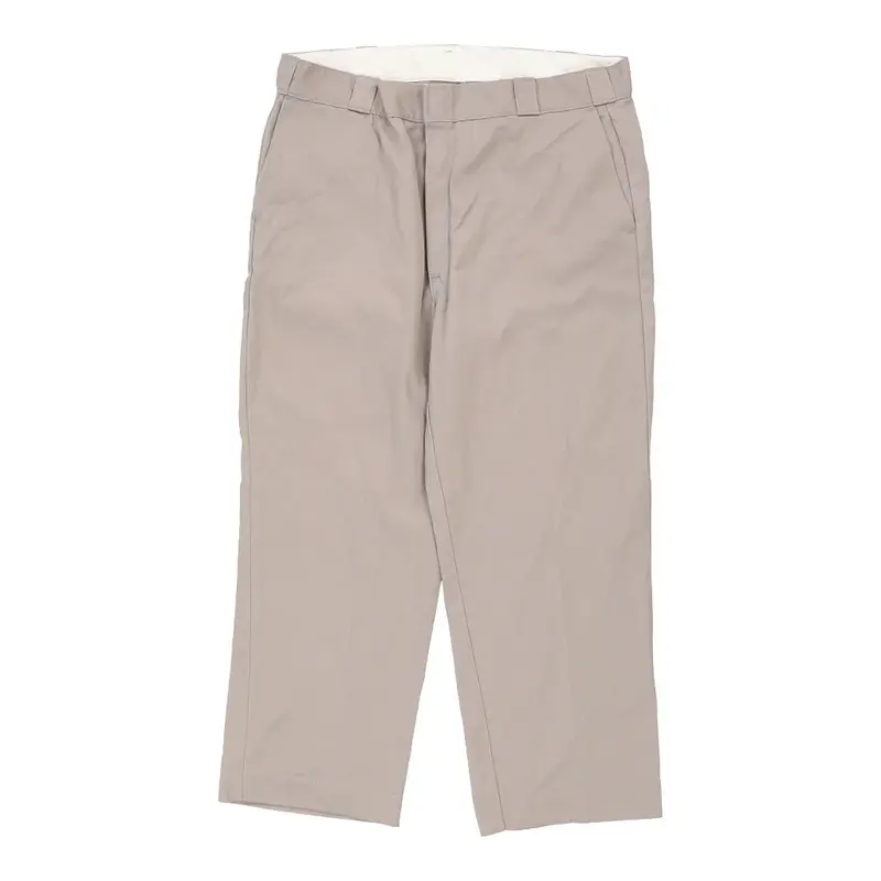 Dickies Trousers - 38W 27L Beige Cotton Blend