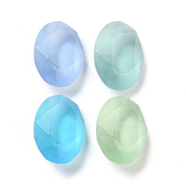 Frosted Glass Rhinestone Cabochons