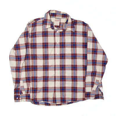 WRANGLER Authentics Shirt Red Plaid Long Sleeve Mens XL