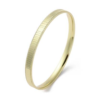 Rack Plating Brass Textured Bangles