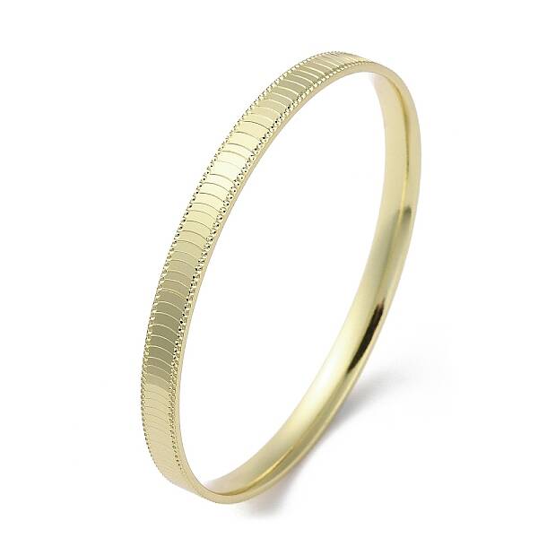 Rack Plating Brass Textured Bangles