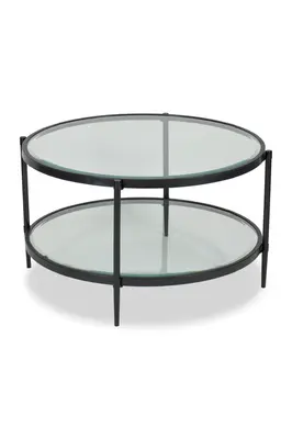 Industrial Brown Round Coffee Table | Liang & Eimil Adlon