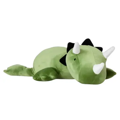 Dinosaur Weighted Plush Throw Pillow Green