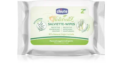 Chicco NaturalZ Protective and Refreshing Mosquito Wipes 2m+ 20pcs