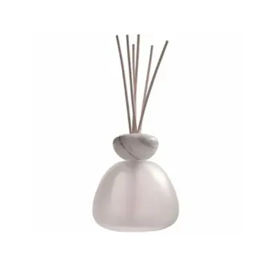 Millefiori milano Air Design glass diffuser with satin glass top and white marble