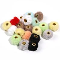 【B90】Qty 100 DIY accessories Straight hole curly hair ball loose bead Teddy ball big hole bead mobile phone chain decorat...