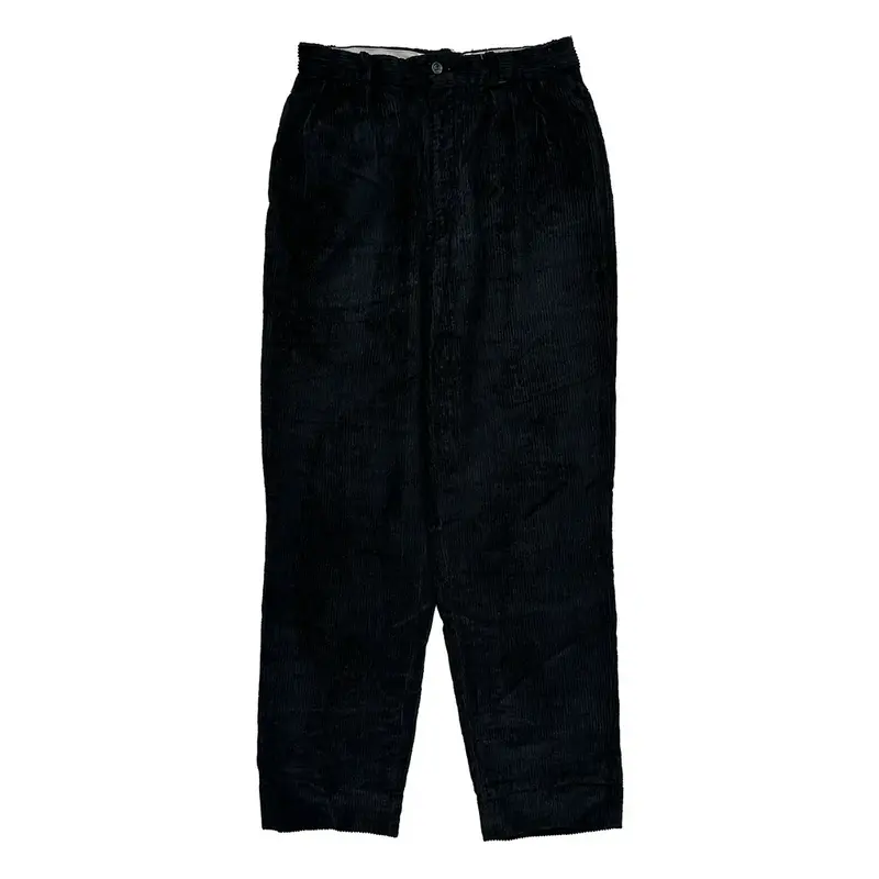 Steel Cord Trousers - 28? Waist Black Viscose Blend