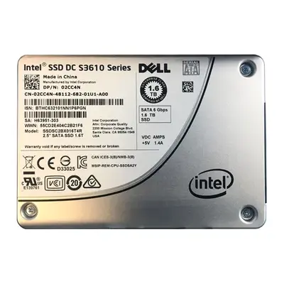 Dell 2CC4N | 1.6TB Multi-Level Cell SATA 6Gb/s Mixed Use 2.5-Inch Solid State Drive
