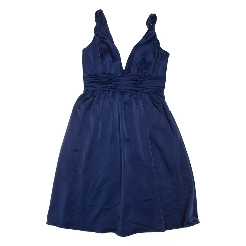 CALVIN KLEIN Womens Mini Dress Blue Sleeveless Short L
