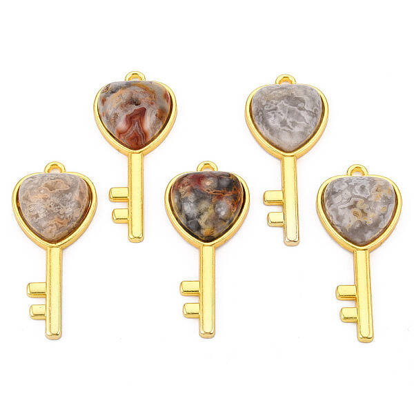 Natural Crazy Agate Pendants