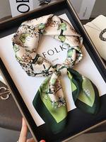 Floral Print Neckerchiefs, Elegant Style Scarf for Women, Fashion Accessories for Daily Wear, Trendy All-match & Exquisite Ne...