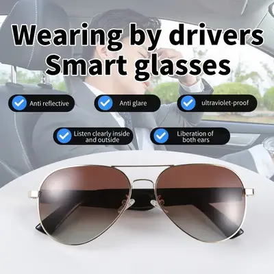Smart glasses, music playback, voice calling, microphone, voice assistant, school gift, preferred gift