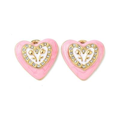 304 Stainless Steel Rhinestone Pendants