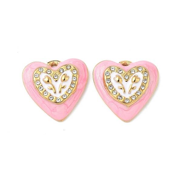 304 Stainless Steel Rhinestone Pendants