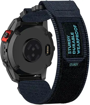 4Wrist Cinturino In Velcro Per Garmin 26 Mm - Blu