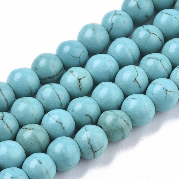 Synthetic Turquoise Beads Strands