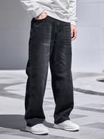 High Waist Loose Jeans Baggy Straight Leg Denim Pants Trousers