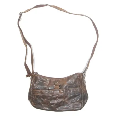 VARESE Womens Shoulder Bag Brown Leather