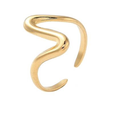 304 Stainless Steel Open Cuff Rings for Women