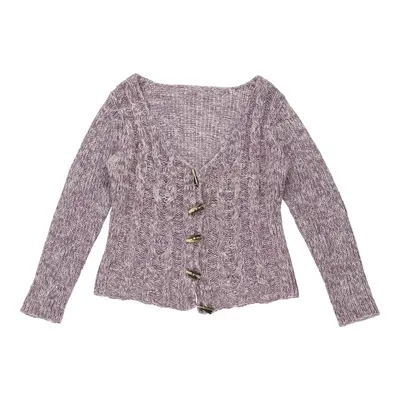 Unbranded Cardigan - XL Purple Wool Blend