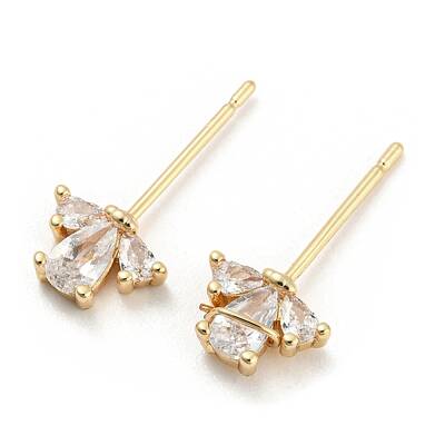 Brass Micro Cubic Zirconia Peg Bails