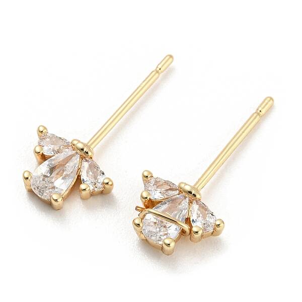 Brass Micro Cubic Zirconia Peg Bails
