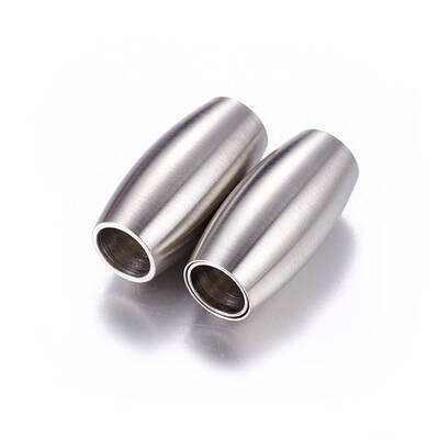 Tarnish Resistant 304 Stainless Steel Magnetic Clasps with Glue-in Ends