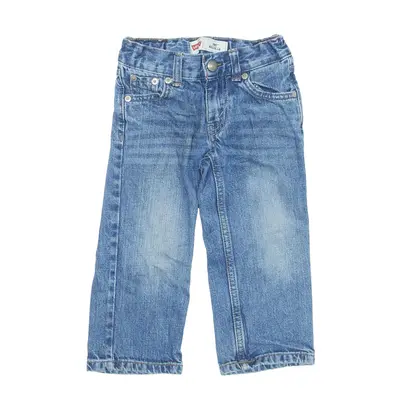 LEVI'S 505 Jeans Blue Denim Regular Straight Stone Wash Boys W20 L14