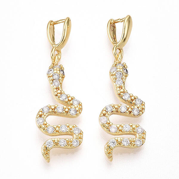 Brass Micro Pave Cubic Zirconia Pendants
