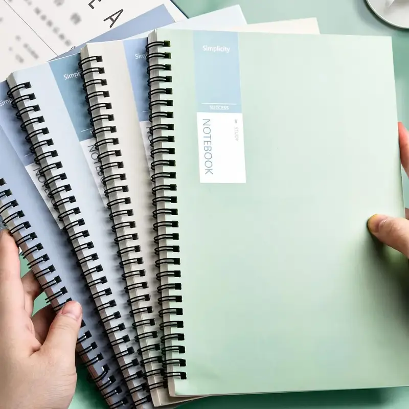 A5/B5 Spiral Notebook, 4pcs Spiral Binding Notebook, Simple Design Lined Notebook, Trendy Multi-purpose Notebook, Journal Sta...