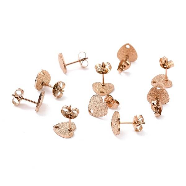 Ion Plating(IP) 304 Stainless Steel Stud Earring Findings