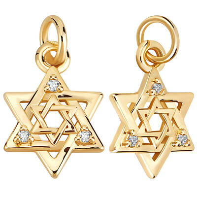 16Pcs Brass Micro Pave Clear Cubic Zirconia Charms
