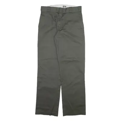 DICKIES 874 Workwear Mens Trousers Grey Regular Straight W30 L32