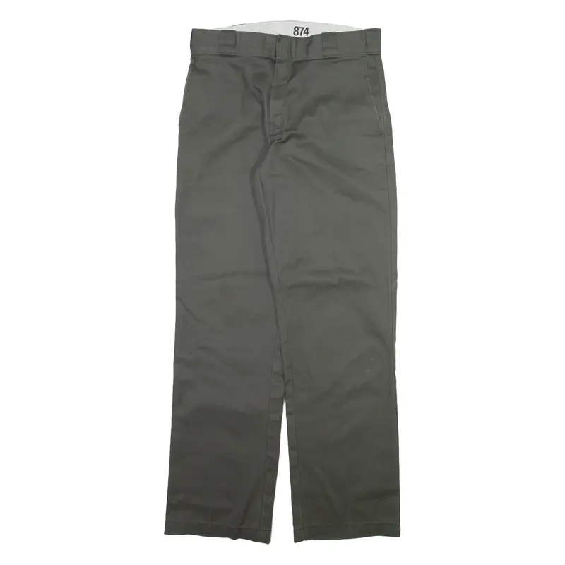 DICKIES 874 Workwear Mens Trousers Grey Regular Straight W30 L32