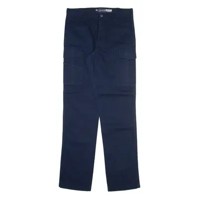 CARHARTT Cargo Mens Trousers Blue Relaxed Straight W33 L36
