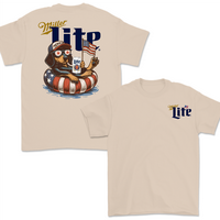 Miller Lite & Dog America Unisex T-Shirt, Funny 4th Of july Graphic Tee, Summer Casual Cotton Crewneck Gift For Men For Women...