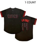 Men's Letter & Number Embroidery V Neck Baseball Jersey, Loose Sporty Baseball Top, Men's Sport & Outdoor Clothing for All Se...