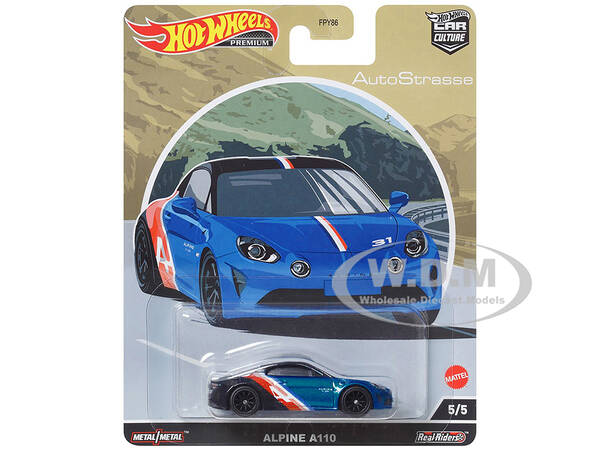 Alpine A110 Blue Metallic and Black with Graphics \