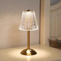 Vintage Touch Control LED Desk Lamp, Rechargeable 3 Colors Wireless Portable Table Lamp, Adjustable Brightness Desk Light fo...