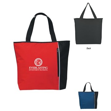 25 Custom Classic Tote Bag - 600D Polyester & Zippered