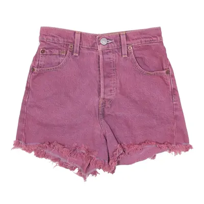 LEVI'S Premium Ribcage Denim Shorts Purple Regular Womens XXS W23