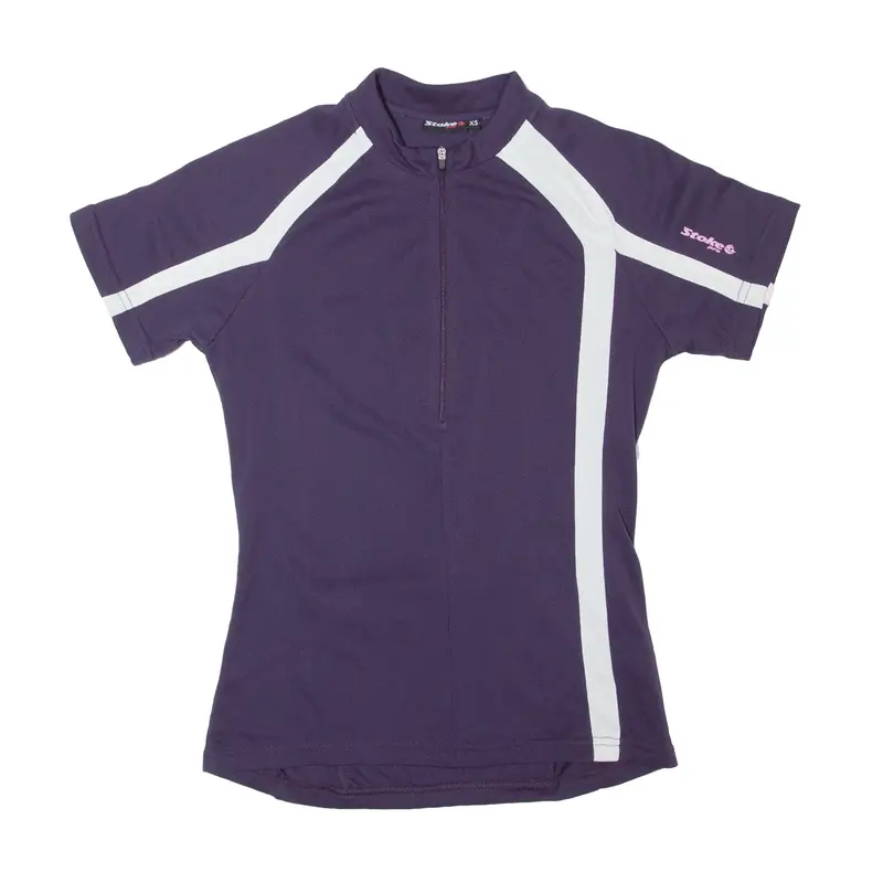 STOKE Cycling Womens Jersey Purple 1/2 Zip XS