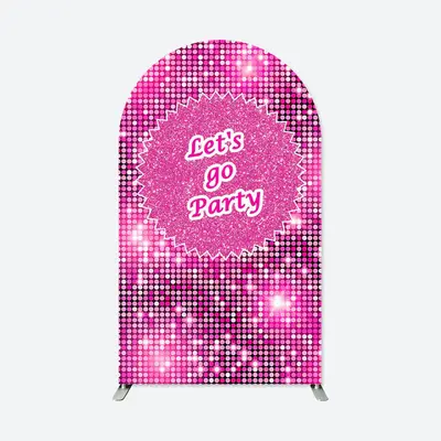 Aperturee Lets Go Party Girl Birthday Double Sided Arch Backdrop | Diy Chiara Backdrop Cover | Round Arch Backdrop Cover | Cu...