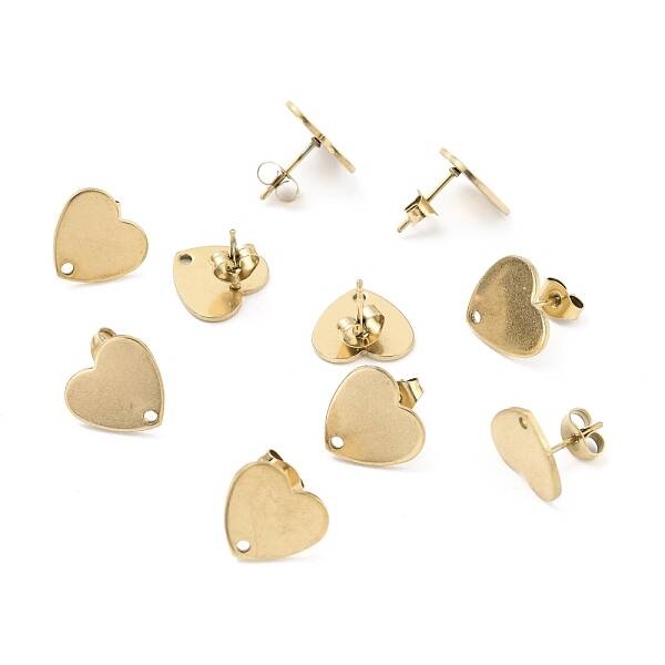 Ion Plating(IP) 304 Stainless Steel Stud Earring Findings